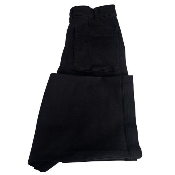 Everlane High-Waist Straight Baggy Wide-Leg  Jeans Stretch Black Denim Women 2 - Picture 3 of 12